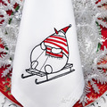 Sledding Snowman Machine Embroidery Design - 6 sizes