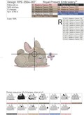 Sleeping Bunny with Butterfly Machine Embroidery Design - 3 sizes