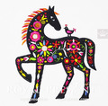 Slovak folk Horse Appliqué Embroidery Design - 3 sizes