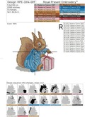 Small Squirrel opens a gift Machine Embroidery Design - 4 sizes