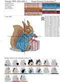 Small Squirrel opens a gift Machine Embroidery Design - 4 sizes