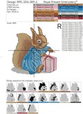Small Squirrel opens a gift Machine Embroidery Design - 4 sizes