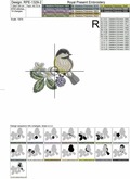 Small Titmouse Machine Embroidery Design - 2 sizes