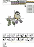 Small Titmouse Machine Embroidery Design - 2 sizes