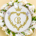 Small Wedding Frame with Doves and Crown - 3 sizes