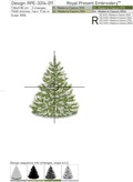 Small Winter tree Machine Embroidery Design - 5 sizes
