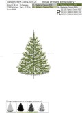 Small Winter tree Machine Embroidery Design - 5 sizes