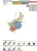 Small bouquet of flowers Machine Embroidery Design - 2 sizes