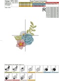 Small bouquet of flowers Machine Embroidery Design - 2 sizes