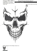 Smiling skull Machine Embroidery Design - 6 sizes
