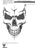 Smiling skull Machine Embroidery Design - 6 sizes