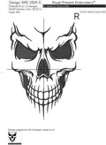 Smiling skull Machine Embroidery Design - 6 sizes