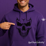 Smiling skull Machine Embroidery Design - 6 sizes