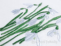 Snowdrops Machine Embroidery Design - 2 sizes