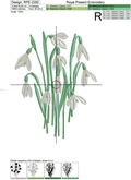 Snowdrops Machine Embroidery Design - 2 sizes