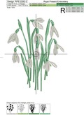 Snowdrops Machine Embroidery Design - 2 sizes