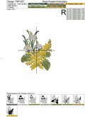 Snowdrops and Mimosa Machine Embroidery Design - 3 sizes