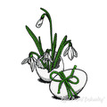 Snowdrops in egg Machine Embroidery Design - 2 sizes