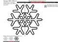 Snowflake applique machine embroidery design - 7 sizes