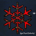 Snowflake applique machine embroidery design - 7 sizes
