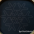 Snowflake applique machine embroidery design - 7 sizes
