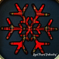 Snowflake applique machine embroidery design - 7 sizes