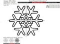 Snowflake applique machine embroidery design - 7 sizes