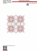 Snowflakes Cross-stitch Embroidery Design - 3 sizes