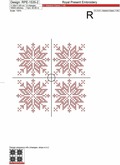 Snowflakes Cross-stitch Embroidery Design - 3 sizes