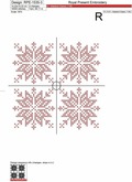 Snowflakes Cross-stitch Embroidery Design - 3 sizes