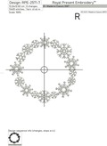 Snowflakes frame Machine Embroidery Design - 3 sizes