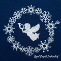 Snowflakes frame Machine Embroidery Design - 3 sizes