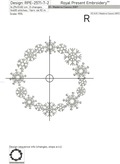 Snowflakes frame Machine Embroidery Design - 3 sizes