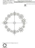 Snowflakes frame Machine Embroidery Design - 3 sizes