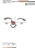 Snowman Face Smile Machine Embroidery Design - 5 sizes