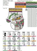 Snowman Mitten for Cutlery Machine Embroidery Design - 2 sizes