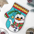 Snowman Mitten for Cutlery Machine Embroidery Design - 2 sizes