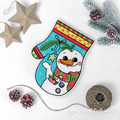 Snowman Mitten for Cutlery Machine Embroidery Design - 2 sizes