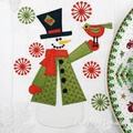 Snowman with Bird Machine Embroidery Design - 4 sizes