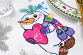 Snowman with a Heart Machine Embroidery Design - 4 sizes