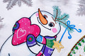 Snowman with a Heart Machine Embroidery Design - 4 sizes