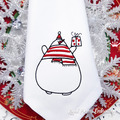 Snowman with a gift Machine Embroidery Design - 6 sizes