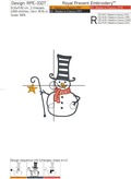 Snowmen Machine Embroidery Designs - 2 in 1
