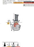 Snowmen Machine Embroidery Designs - 2 in 1