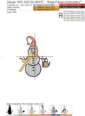 Snowmen Machine Embroidery Designs - 2 in 1