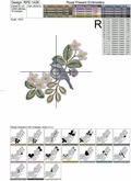 Sparrow Machine Embroidery Design - 2 sizes