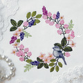 Sparrow Wreath Machine Embroidery Design
