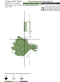 Spinach Organic Machine Embroidery Design - 4 sizes