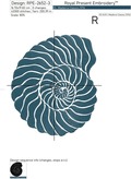 Spiral SeaShell Nautilus Machine Embroidery Design - 5 sizes