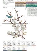 Spring Bird on a cherry branch Set - 4 sizes